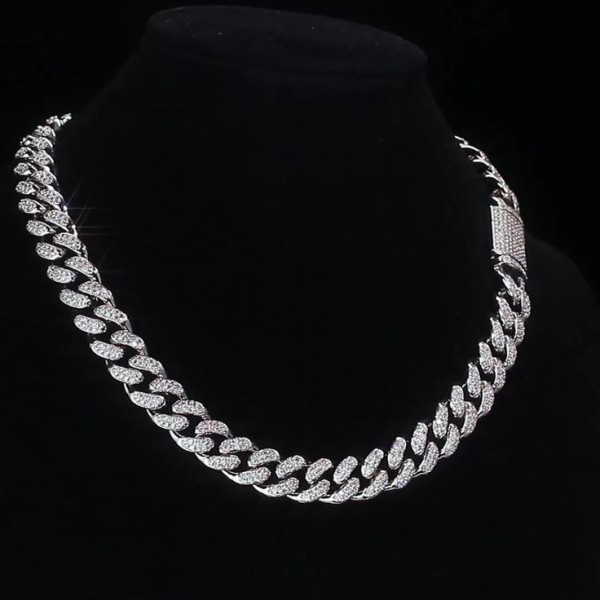 An Iced Out Silver Chain